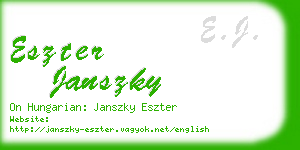 eszter janszky business card
